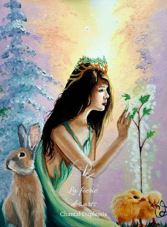 déesses - goddess - fantasy art painting